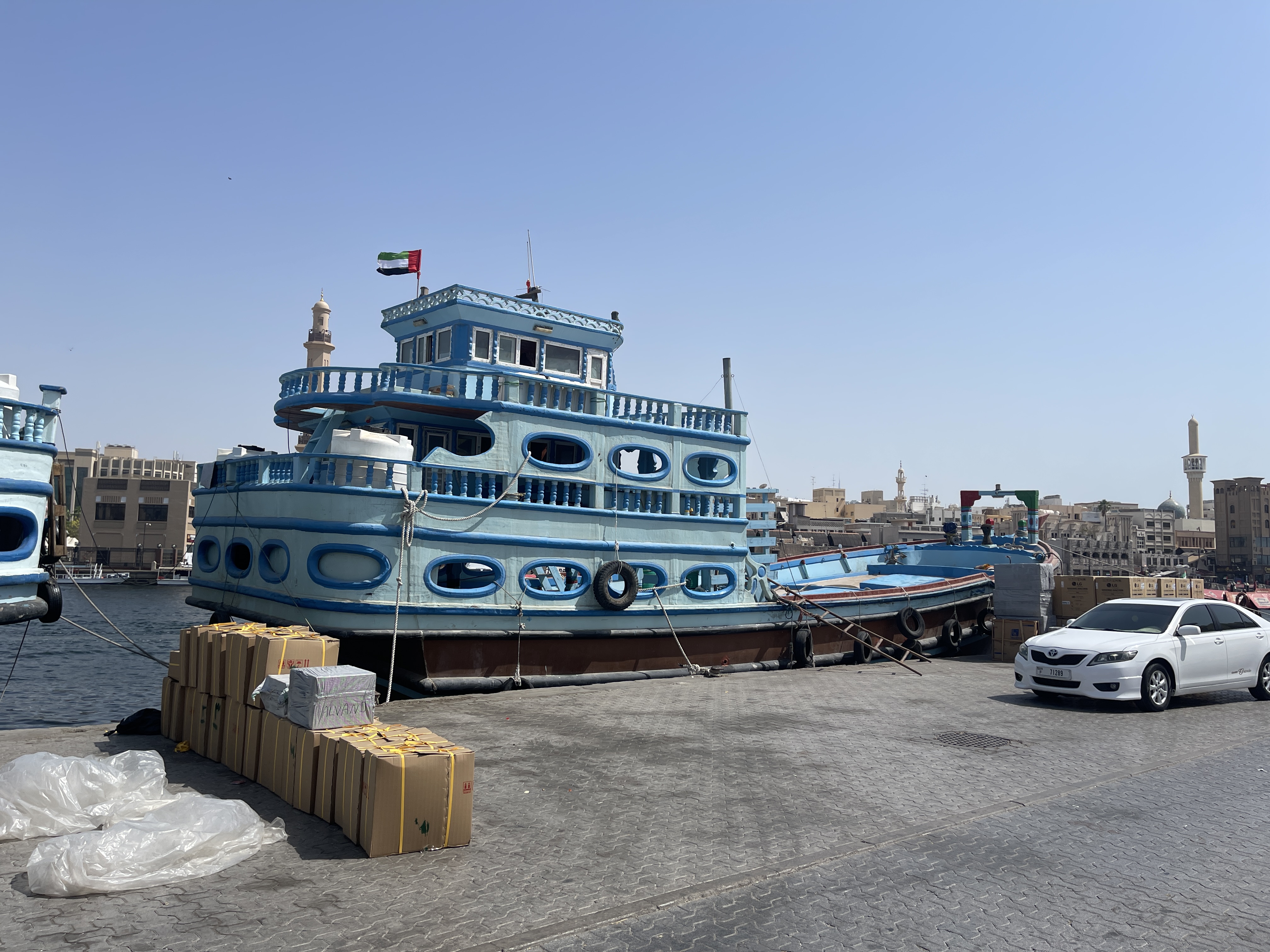 Old Blue Boat, Dubai Creek - Dubai, UAE.