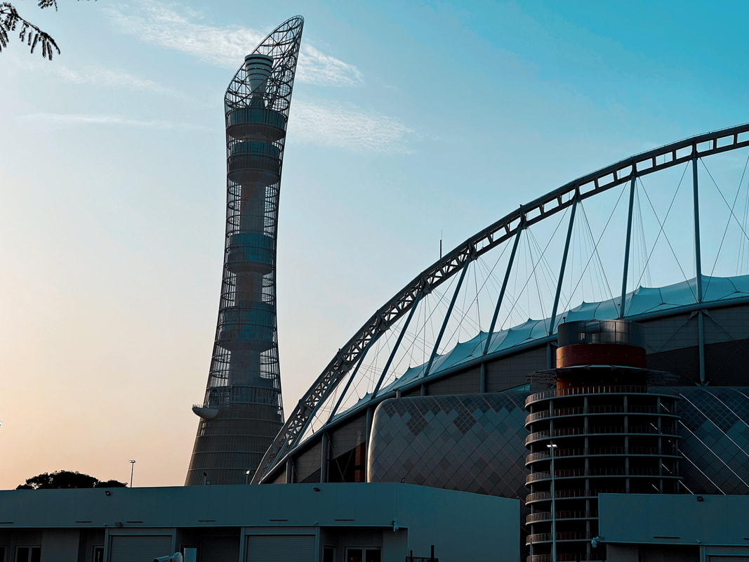 The Torch & Khalifa Stadium, Stadium car park - Doha, Qatar.